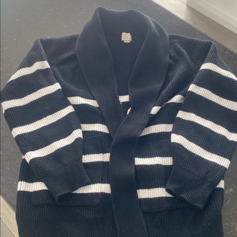 A New Day Black Ribbed Knit Sweater